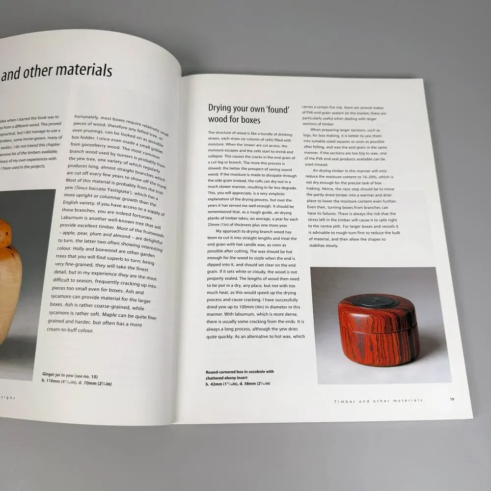 Turned Boxes 50 Designs by Chris Stott Softcover Book Woodturning
